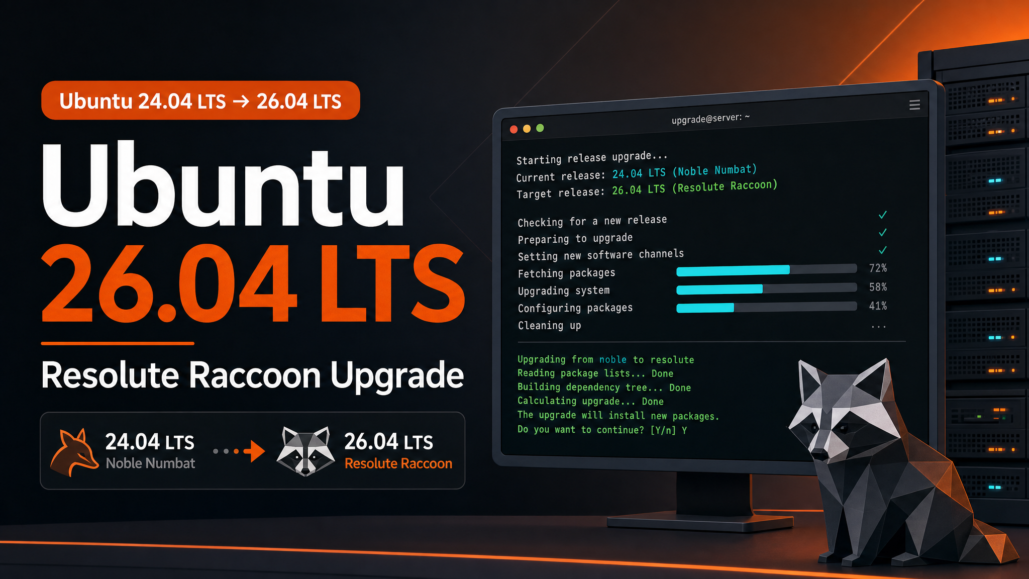 Ubuntu 24.04 Noble 升级 Ubuntu 26.04 Resolute